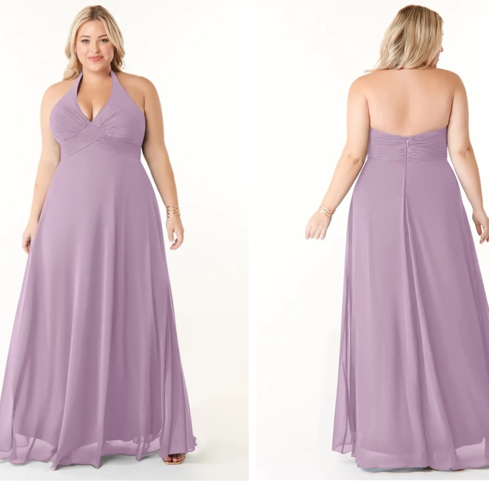 Azazie Tessie Wisteria Backless Dress - Picture 3 of 5